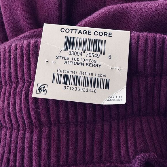 INC Small Flare Knit Sweater Pants Pockets Stretch Autumn Berry Magenta New - Picture 5 of 8